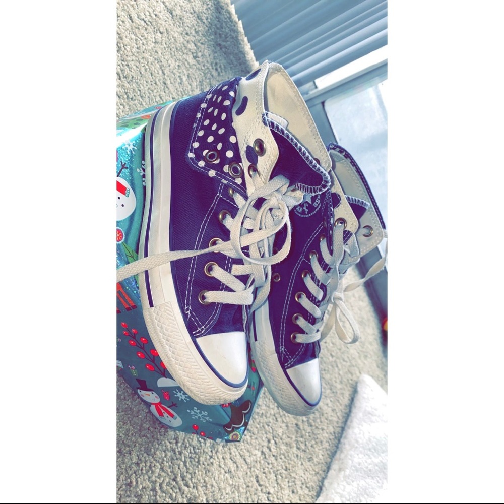 RARE customized polka dot converse